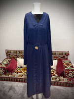 Jubbiya Women’s Elegant Abaya With Gold Clasp Belt