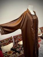 Deluxe Lace Detail 2pcs Slip Abaya Jacket Set