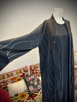 Jubbiya Embelished Stonework 2 Piece Abaya With Pockets