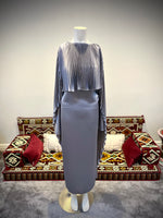 Jubbiya Maleficent Plissé (Pleated) Style Abaya (2 Piece)