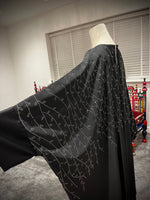 Jubbiya Fallen Butterfly Kaftan Abaya Embellished Stone Work