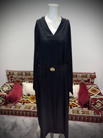 Jubbiya Women’s Elegant Abaya With Gold Clasp Belt