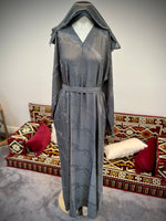 Jubbiya Aqua Abaya Comes with Matching Scarf and Belt