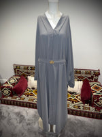 Jubbiya Women’s Elegant Abaya With Gold Clasp Belt