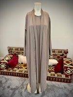 Jubbiya Embelished Stonework 2 Piece Abaya With Pockets