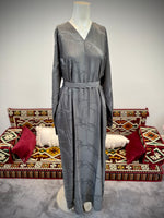 Jubbiya Aqua Abaya Comes with Matching Scarf and Belt