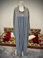 Jubbiya Embelished Stonework 2 Piece Abaya With Pockets