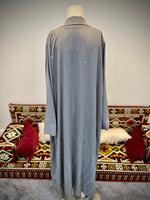 Jubbiya Embelished Stonework 2 Piece Abaya With Pockets