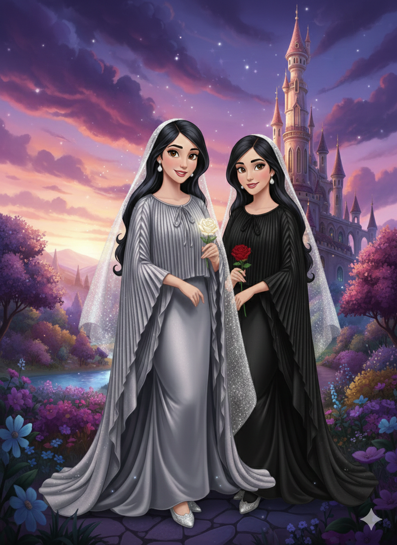 Jubbiya Maleficent Plissé (Pleated) Style Abaya (2 Piece)