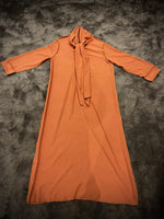 Womens Gold Trim Abaya with Scarf