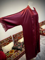Deluxe Lace Detail 2pcs Slip Abaya Jacket Set