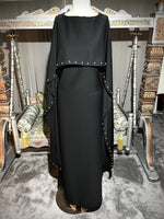 Ladies Pearl Scarf Abaya