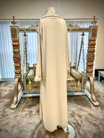 Womens Gold Trim Abaya with Scarf