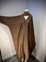 Jubbiya Womens Butterfly Stonework Abaya (Scarf and Inner Belt)