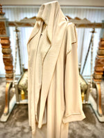 Womens Gold Trim Abaya with Scarf