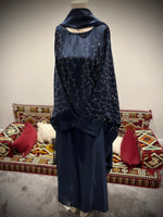 Jubbiya Fallen Butterfly Kaftan Abaya Embellished Stone Work