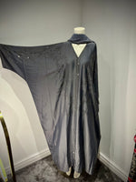 Jubbiya Womens Butterfly Stonework Abaya (Scarf and Inner Belt)