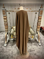 Jubbiya Nutella Womens Butterfly Stonework Abaya (Scarf and Inner Belt)