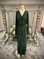 Jubbiya Womens Emerald Stone Work Abaya  With Scarf and Belt Sizes 52-58