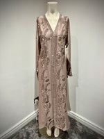 Jubbiya Jasmine Embellished Stone Work Abaya (Scarf and Belt)