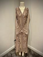 Jubbiya Jasmine Embellished Stone Work Abaya (Scarf and Belt)
