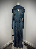 Jubbiya Jasmine Embellished Stone Work Abaya (Scarf and Belt)