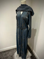 Jubbiya Jasmine Embellished Stone Work Abaya (Scarf and Belt)