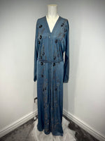 Jubbiya Jasmine Embellished Stone Work Abaya (Scarf and Belt)